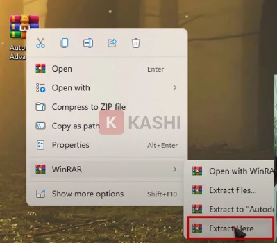 Giải nén file cài đặt
