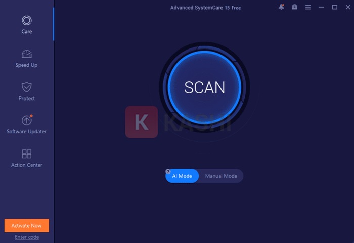 Giao diện phần mềm Advanced Systemcare 15