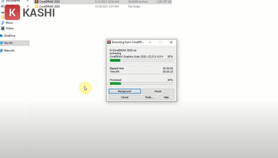 Giải nén phần mềm