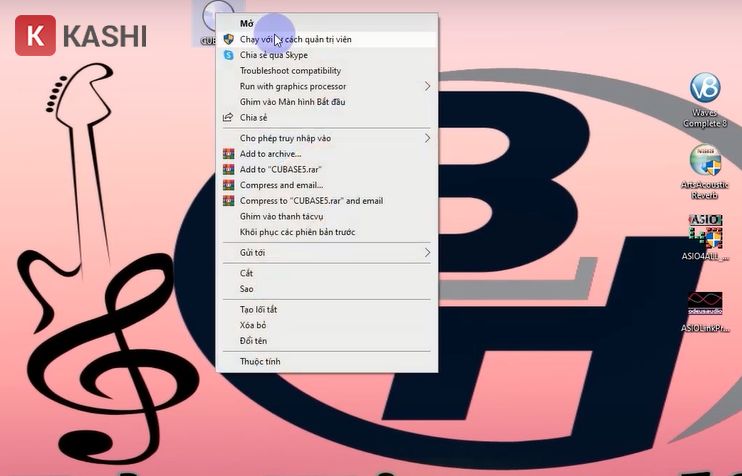 Chạy với quyền quản trị