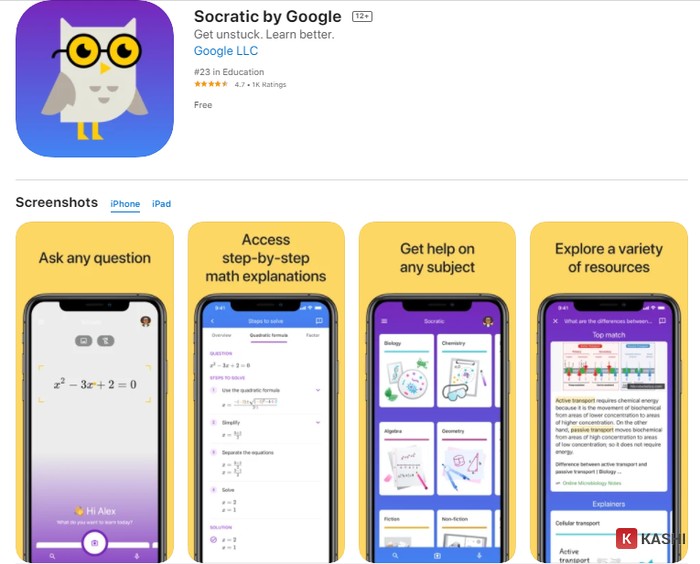 Ứng dụng giải bài tập Socratic