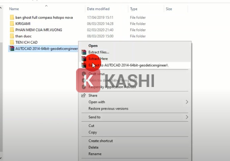 Giải nén AutoCAD 2014