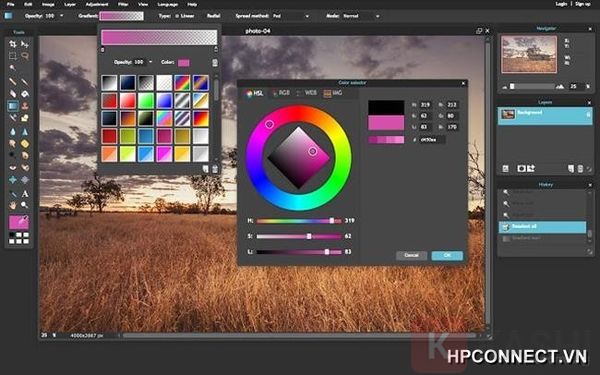 Bảng màu trong Photoshop CC 2019