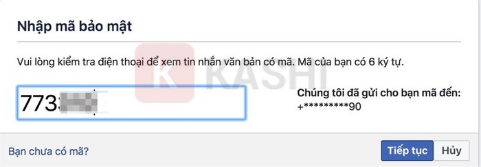 Nhập mã bảo mật