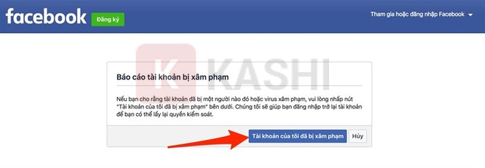 Báo cáo tài khoản bị xâm phạm