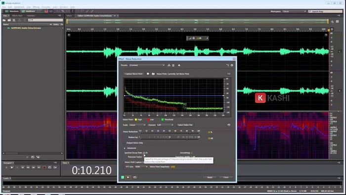 Hình ảnh minh họa tính năng điều chỉnh thời gian thu âm