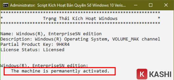 Kích hoạt thành công