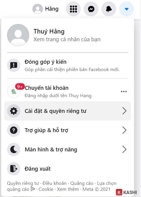 Cài đặt Facebook