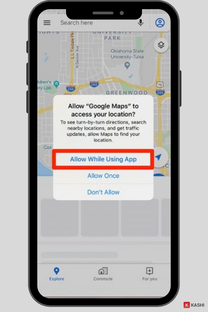 Cho phép Google Maps truy cập vị trí