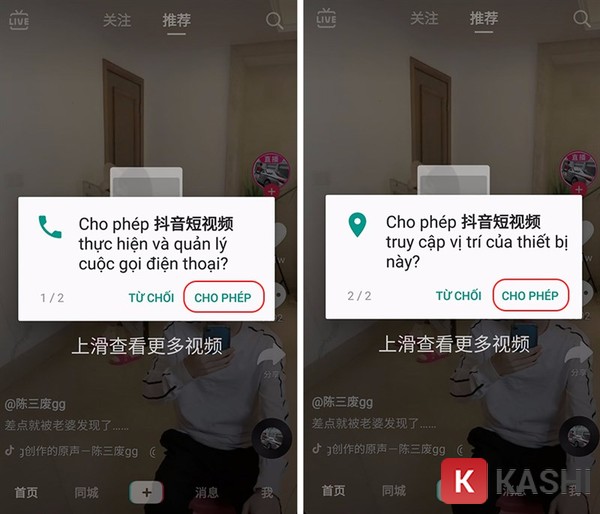 Cấp quyền truy cập cho Douyin