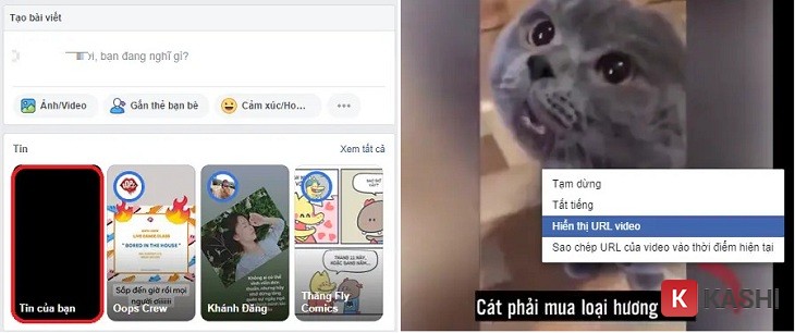 Sao chép URL video trên Facebook