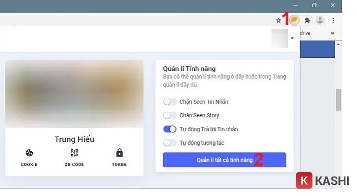 Mở MonokaiToolkit và quản lý tính năng