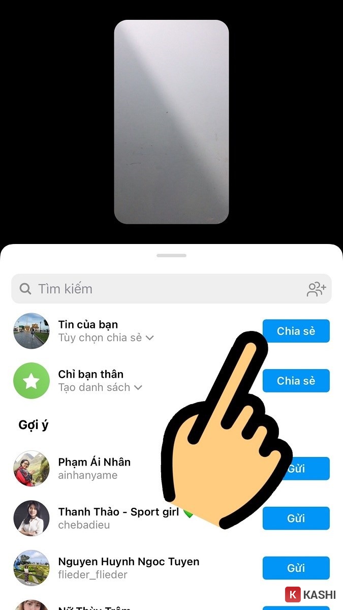 Nhấn chọn “Chia sẻ”