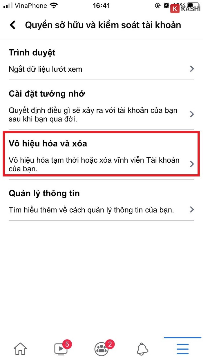 Vô hiệu hóa và xóa