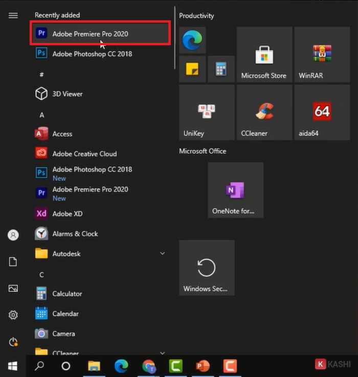 Kiểm tra cài đặt Adobe Premiere Pro CC 2020