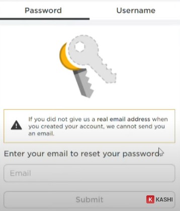 Nhập email để khôi phục mật khẩu Roblox
