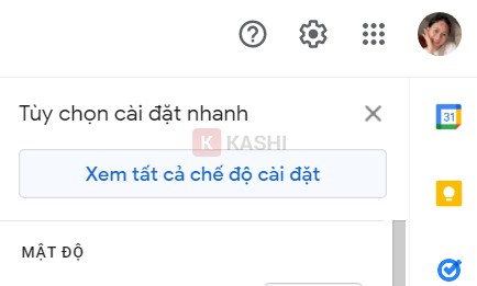 Truy cập cài đặt Gmail