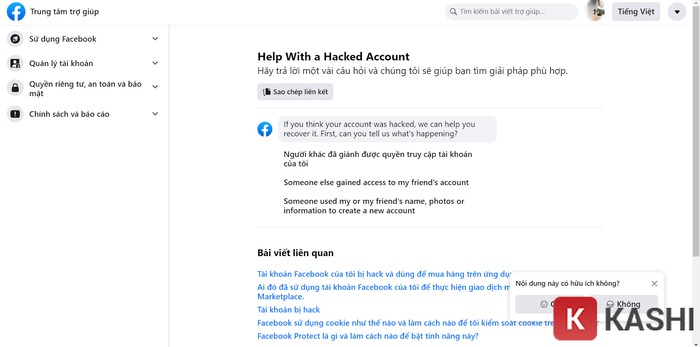 Báo cáo cho facebook.