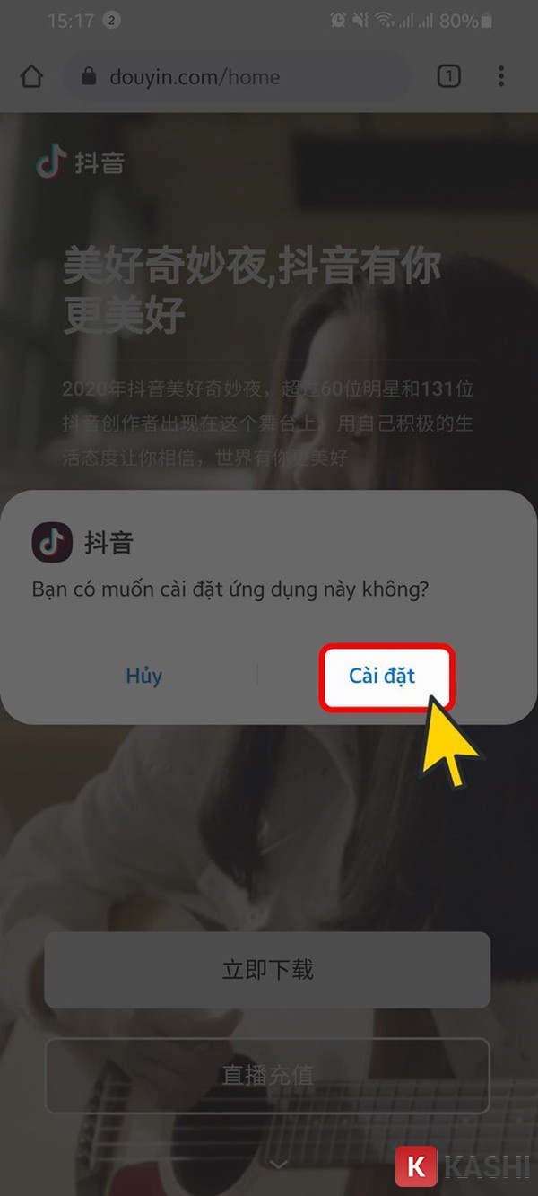 Cho phép cài đặt Douyin