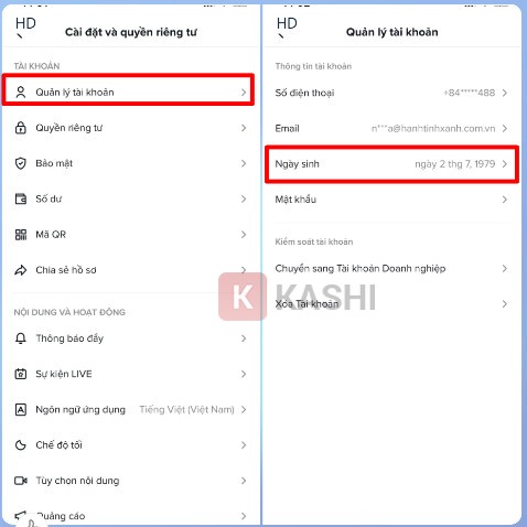 Lỗi tài khoản dưới 18 tuổi