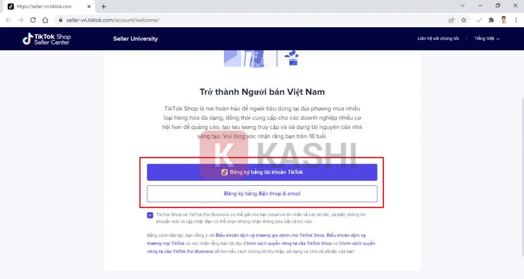 Đăng ký TikTok Shop