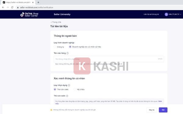 Đăng ký cá nhân kinh doanh