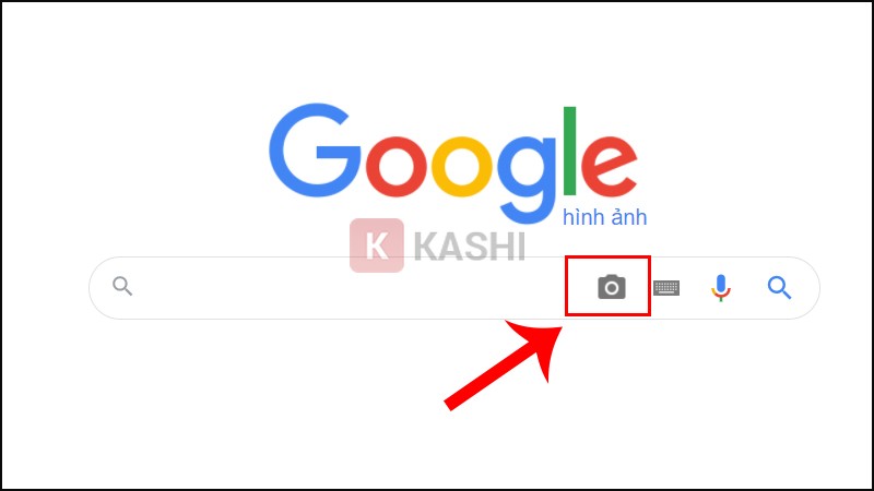 Truy cập Google Hình ảnh và chọn biểu tượng camera