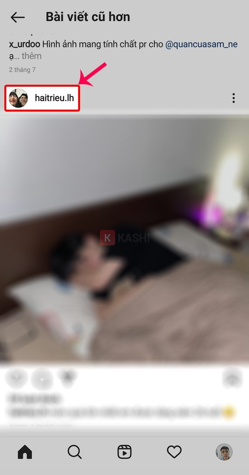 Đăng nhập Instagram và tìm kiếm tài khoản