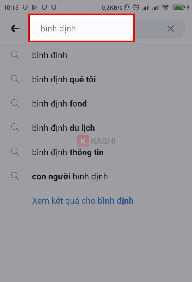 Nhập tên hoặc email vào thanh tìm kiếm Facebook