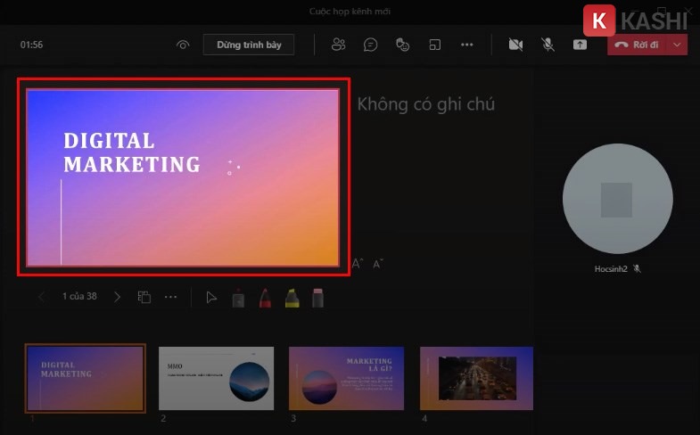 Trình chiếu PowerPoint trên Microsoft Teams