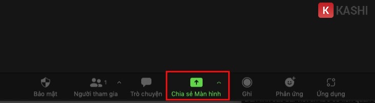 Nút chia sẻ màn hình trên Zoom