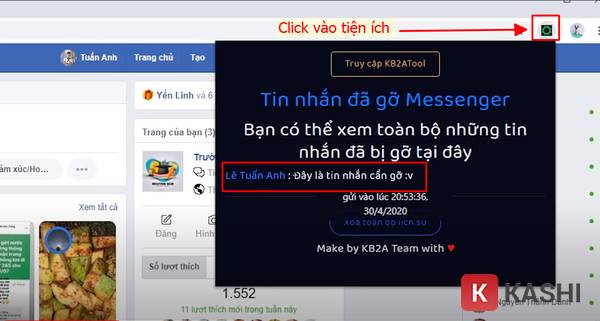Tin nhắn đã gỡ hiển thị