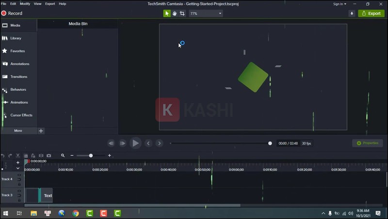 Giao diện Camtasia 2020