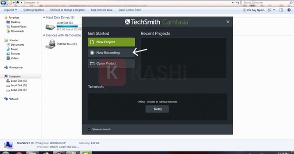 Quay video màn hình máy tính