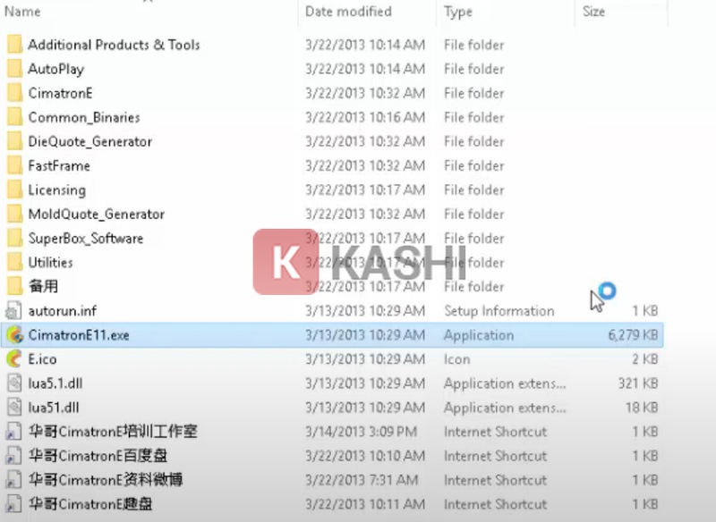 Mở file "CimatronE11.exe".