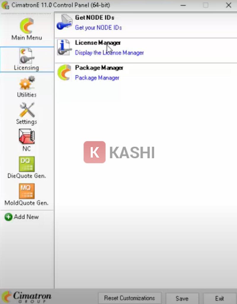 Chọn "License Manager"