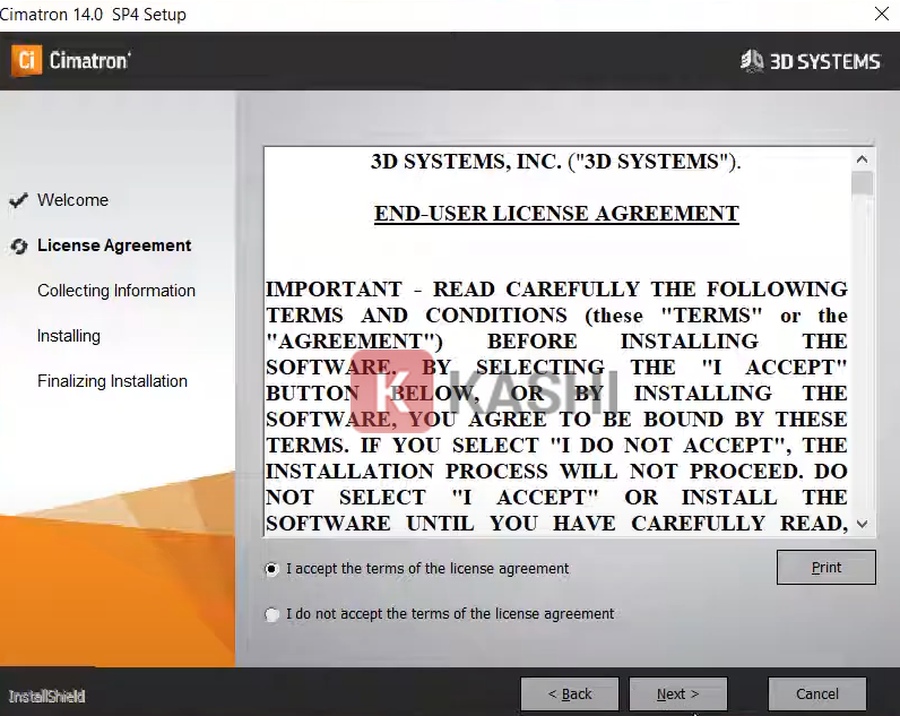 Chấp nhận điều khoản phần mềm