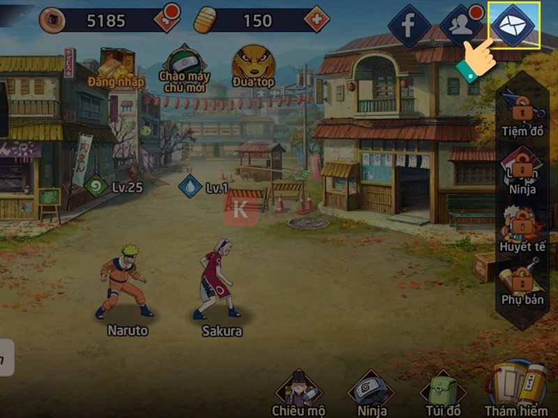 Mở thư trong game