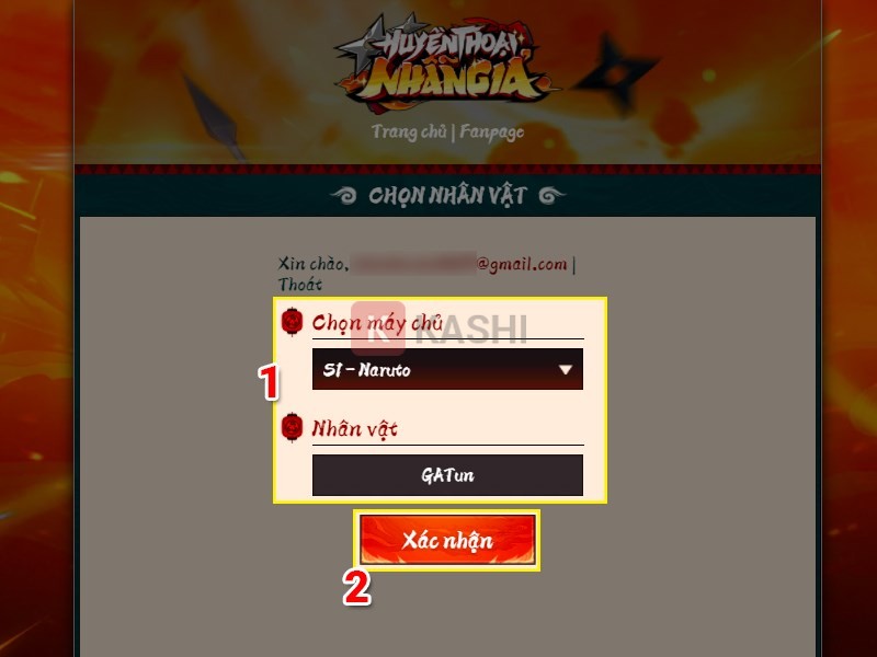 Chọn thông tin nhân vật