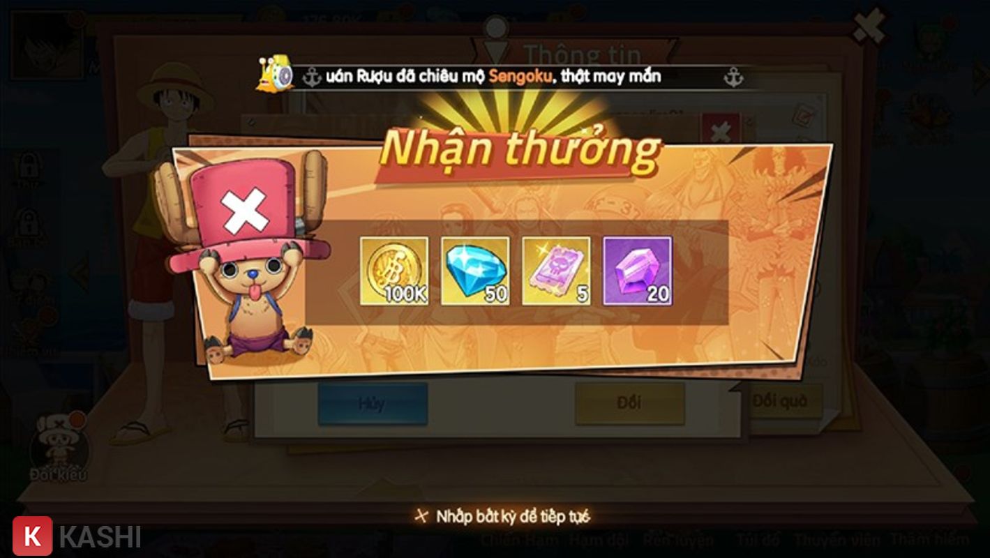 Thông báo nhận thưởng