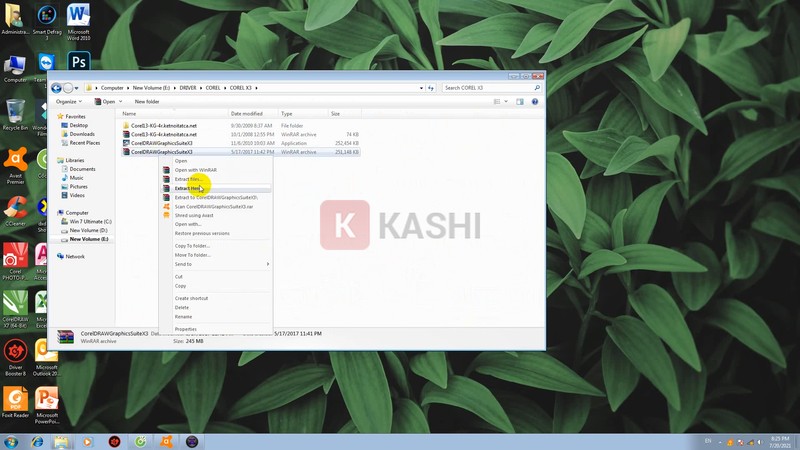 Giải nén CorelDRAW X3