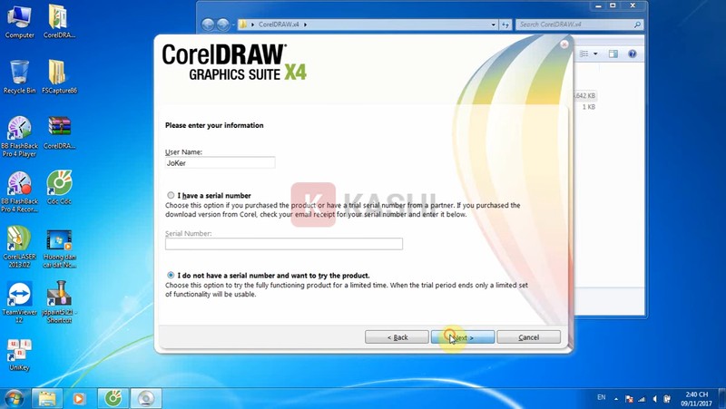 Tiếp tục cài đặt