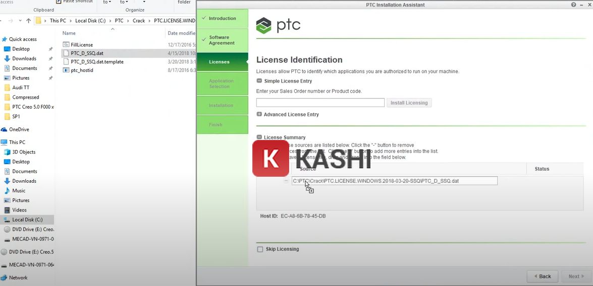 Kéo file "PTC_D_SSQ.dat" sang "Source"
