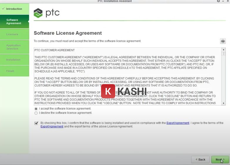 Đồng ý với điều khoản phần mềm 