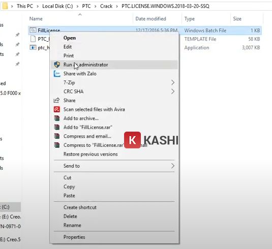 Chạy file "FillLicense" với quyền admin