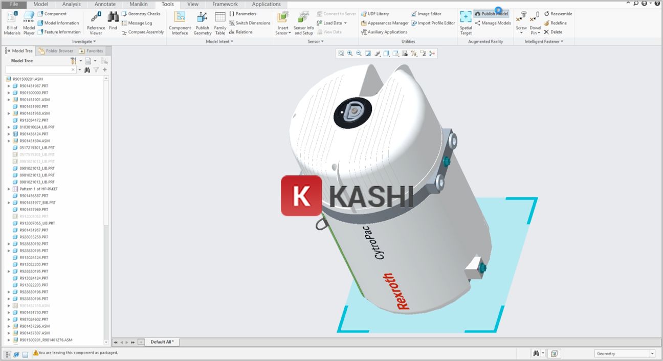 Giao diện phần mềm Creo 5.0