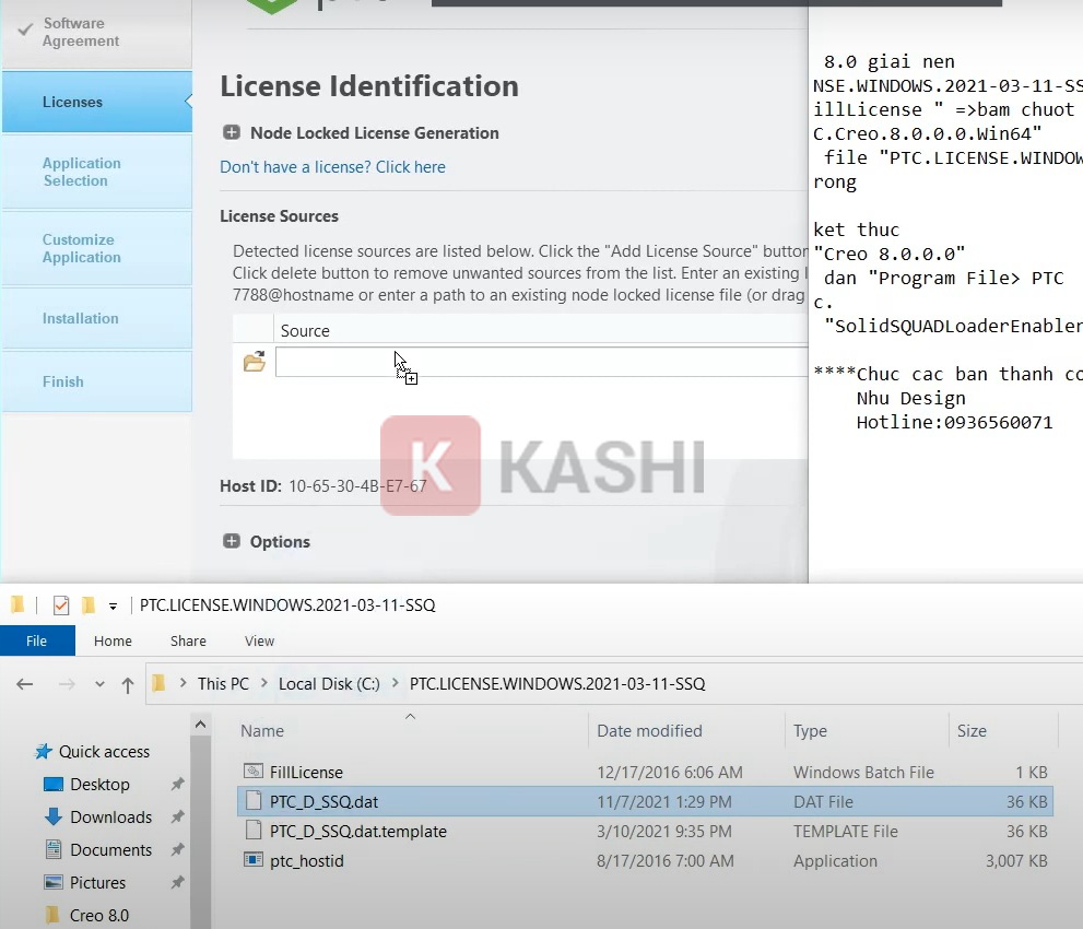Kéo file dat vào Source