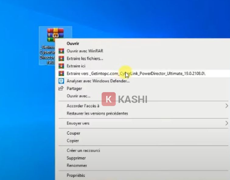 Thực hiện giải nén