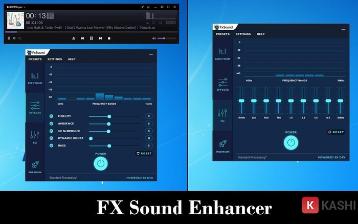 Giao diện phần mềm DFX Audio Enhancer