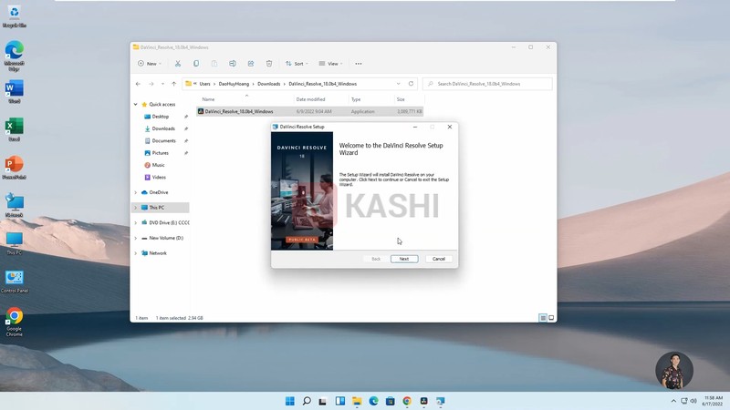 alt text: Cài đặt DaVinci Resolve Studio 18